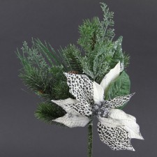 14"POINSETTIA/PINE BNDL A4