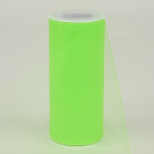 6" TULLE X25YD APPLE GREEN
