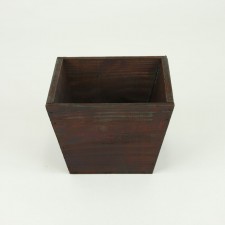 SM SQUARE WOOD BOX BROWN