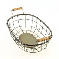GALV/RUST WIRE OVAL BASKET S1