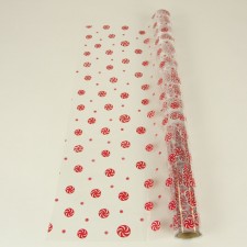 24"X100' PEPPERMINT RED/WHITE