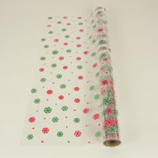 24"X100' PEPPERMINT RED/GREEN