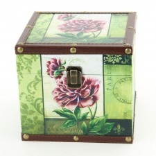 7"X8"X8"WD BOX S1 RED FLWR