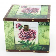8.5"X10.25"WD BOX S2 RED FLWR