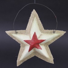 BURLAP DIMESIONAL STAR S1