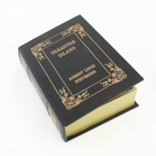 14"WOOD LEATHER BOOK BOX S2