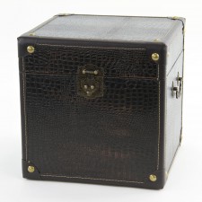 12"WOOD LEATHER BOX S1