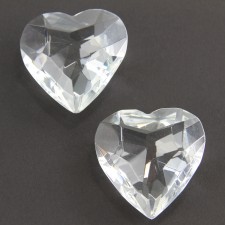 50MM HEART DIAMOND 2PC/BX WHT