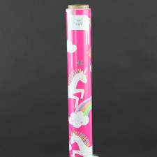 26"X25'UNICORNS ON PINK WRAP