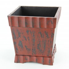 10.5"SQ.WOOD PLANTER S2