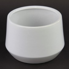 6"CERAMIC TEARDROP POT WHITE