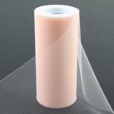 6"X25YD TULLE PEACH