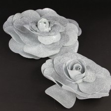 DEC.METALLIC WALL FLOWER 2/ST