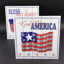 WOODEN USA SIGN