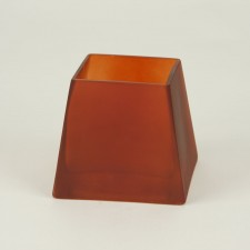 4" PYRAMID VOTIVE X1 BRANDY
