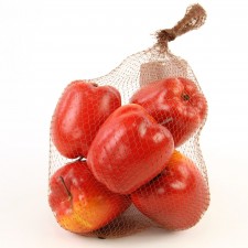 FAUX RED APPLES 6PC/BG A4