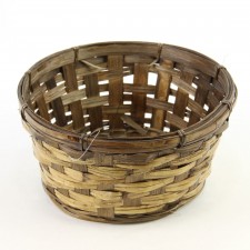 8"ROUND BAMBOO TRAY STAINED