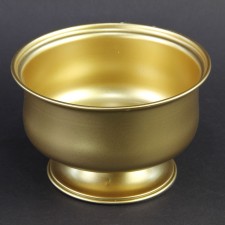 8"X5.25"METAL PLANTER GOLD