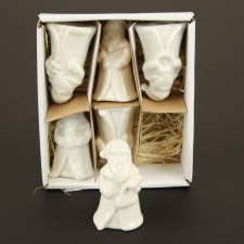 CERAMIC SANTA 6PC/BOX