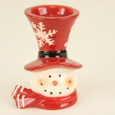 4.25"CER.SNOWMAN T-LITE HLDR