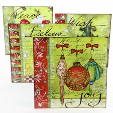 12"SQUARE TIN WALL PLAQUE M25