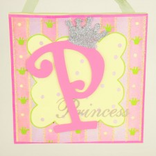 GRLY PNK GLTR WALL PLAQUE