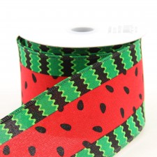 2.5"X10YD WATRMLN STRPS LINEN