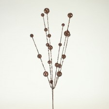 28"GLIT/BEAD BALL BUN X6 CHOCO