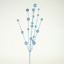28"GLIT/BEAD BALL BUN X6 TEAL