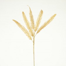GLIT.FEATHER FERN SPRAY GOLD