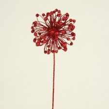 4" GLIT.BALL SPIKE RED