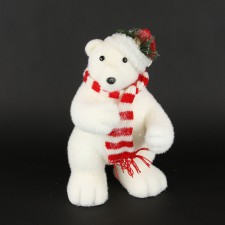 18" STANDING POLAR BEAR WHITE