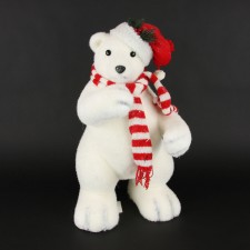 24" STANDING POLAR BEAR WHITE