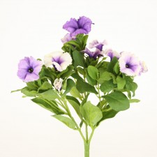 12" PETUNIA BUSH PURPLE/CREAM