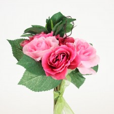 15"PEONY STAND BOUQUET W/RIBB