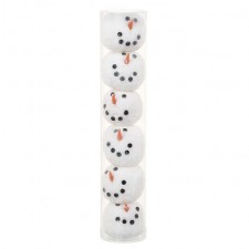 2.2"POMPOM SNOWMAN HEAD ORNA