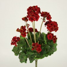 20" GERANIUM BUSH RED
