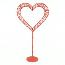 23"BEADED WIRE HEART SHAPE