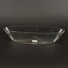 4"X4"X16"BOAT SHAPED GLS VASE