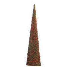 36" PINE OVAL CONE W/RED BRIE