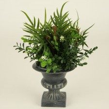 10"MIXED FERN BUSH W/URN
