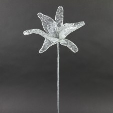 24"LILY SPRAY SILVER A4