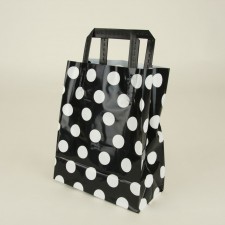 8X4X10"WHT DOTS/BLK FRST BAG