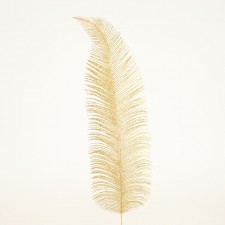 24" GLITTER FEATHER GOLD