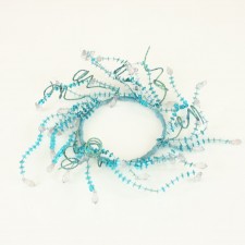 4"DIAMOND/BEAD CANDLE RING