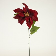 28"GLTR VELVET POINSETTIA