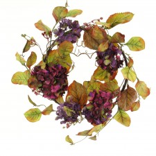 20" HYDRANGEA WREATH PURPLE