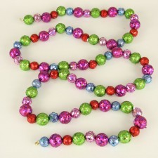 6' GLITTER BALL GARLAND MULTI