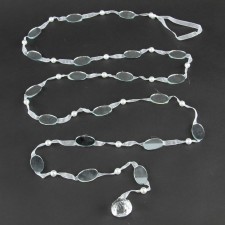 6' PEARL MIRROR GARLAND WHITE