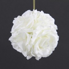 4" ROSE BALL CREAM/WHITE